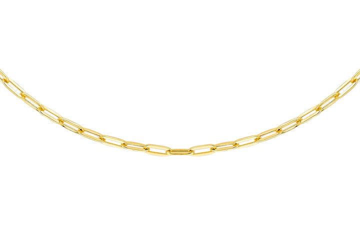 9K Yellow Gold Paper Chain Necklace 50 cm