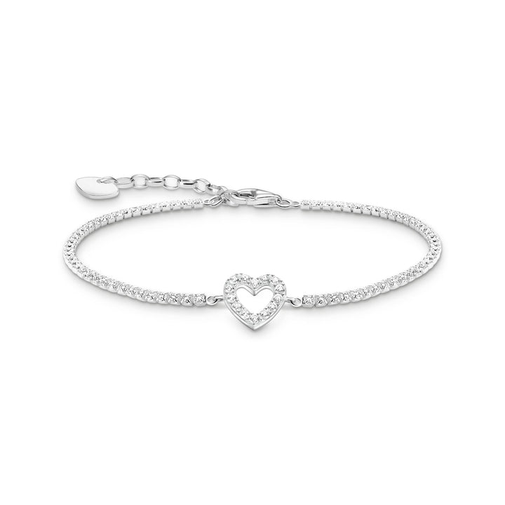 THOMAS SABO Tennis Bracelet Heart with stones