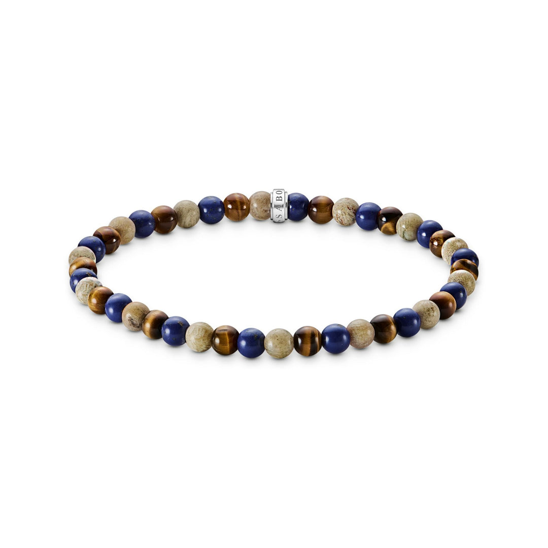 THOMAS SABO Bracelet with brown and blue beads