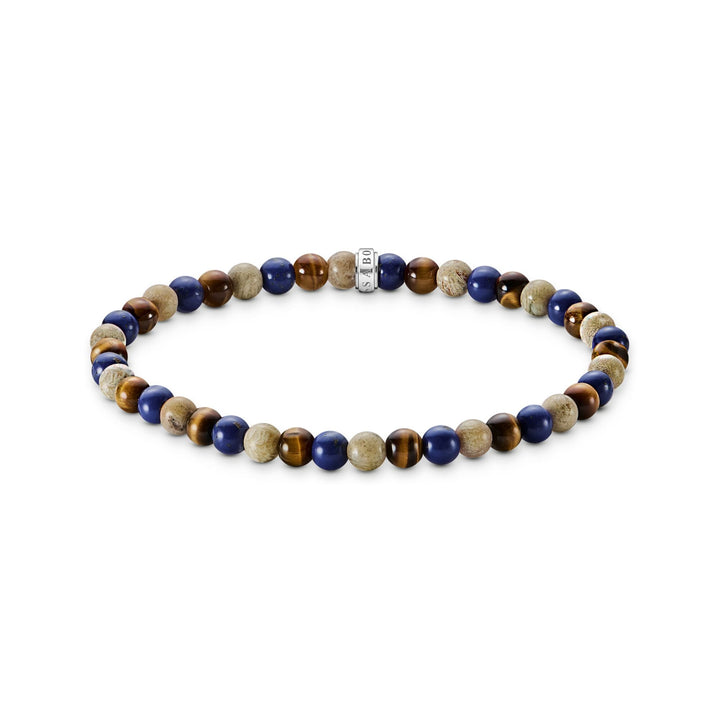 THOMAS SABO Bracelet with brown and blue beads