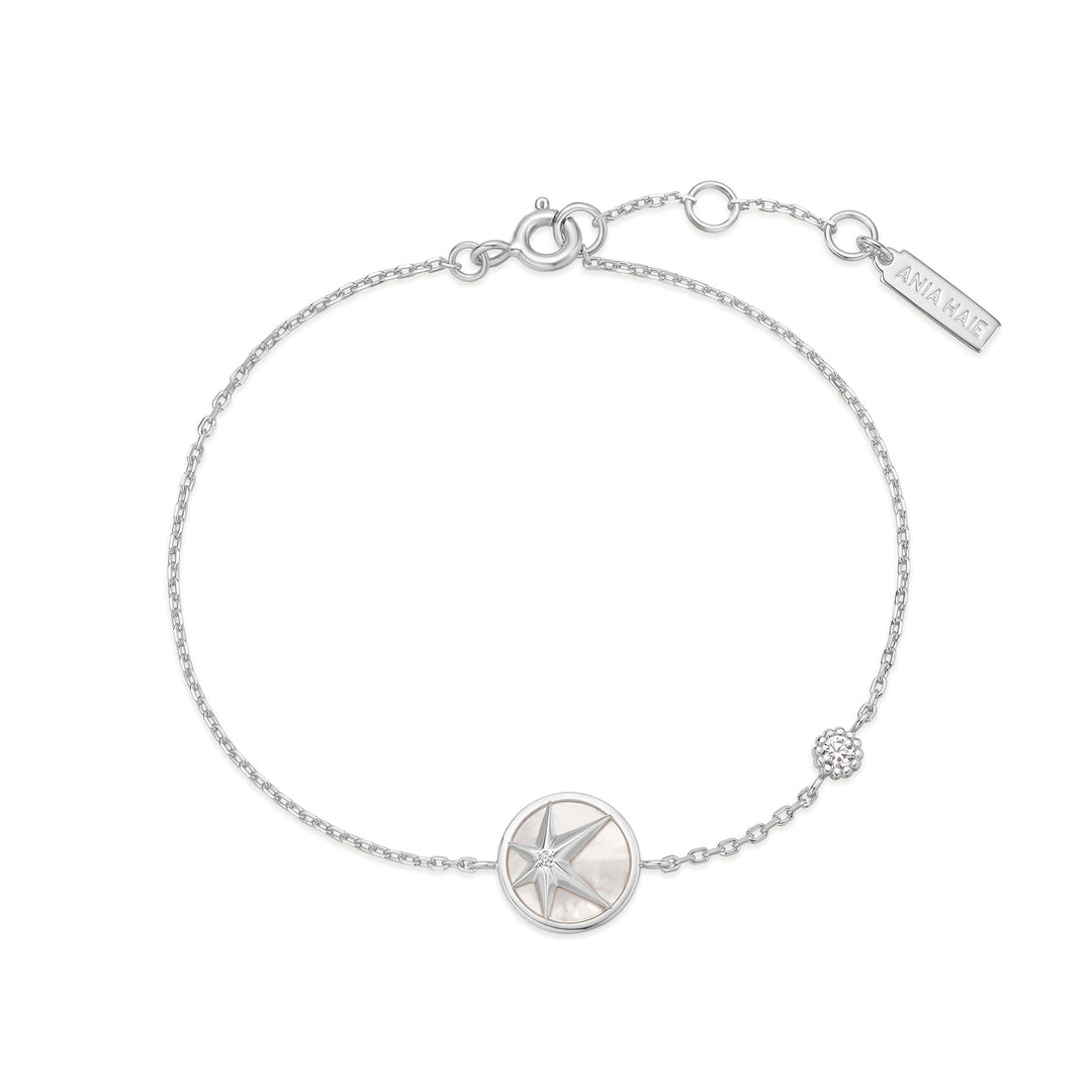 Ania Haie Silver Star Mother-of-Pearl Bracelet