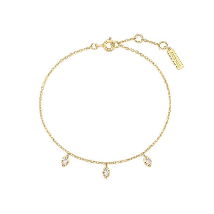 Ania Haie Gold Sparkling Triple Station Bracelet