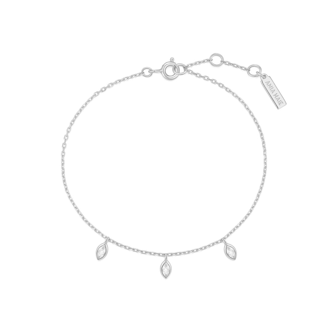 Ania Haie Silver Sparkling Triple Station Bracelet