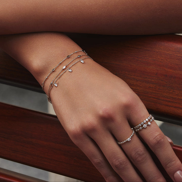 Ania Haie Silver Multi Rhombus Station Bracelet