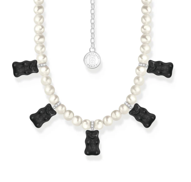 Thomas Sabo Pearl  Necklace with Black Goldbear