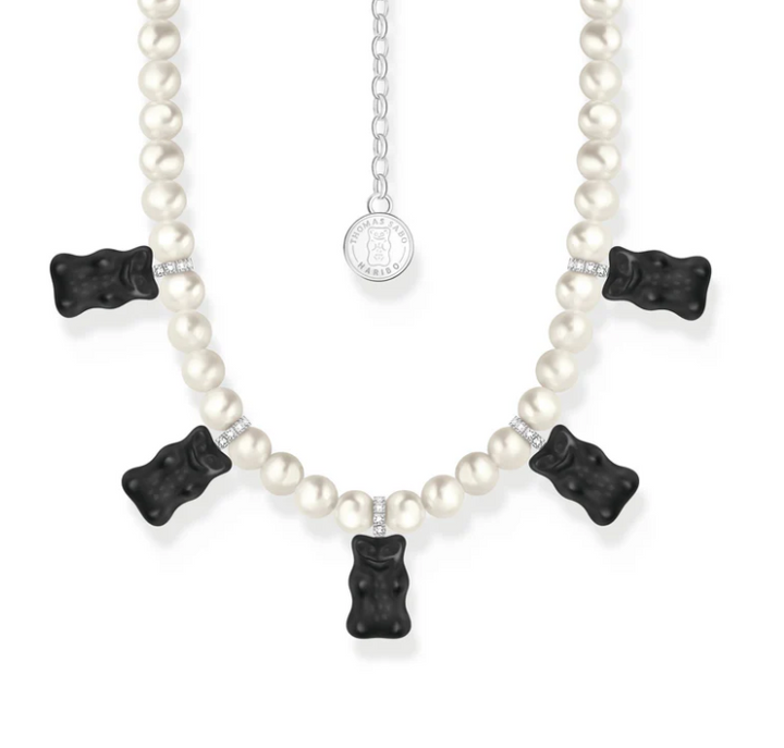 Thomas Sabo Pearl  Necklace with Black Goldbear