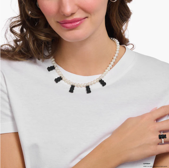 Thomas Sabo Pearl  Necklace with Black Goldbear