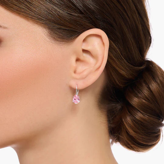 THOMAS SABO EARRINGS With Pink Drop-Shaped Zirconia TH2290P