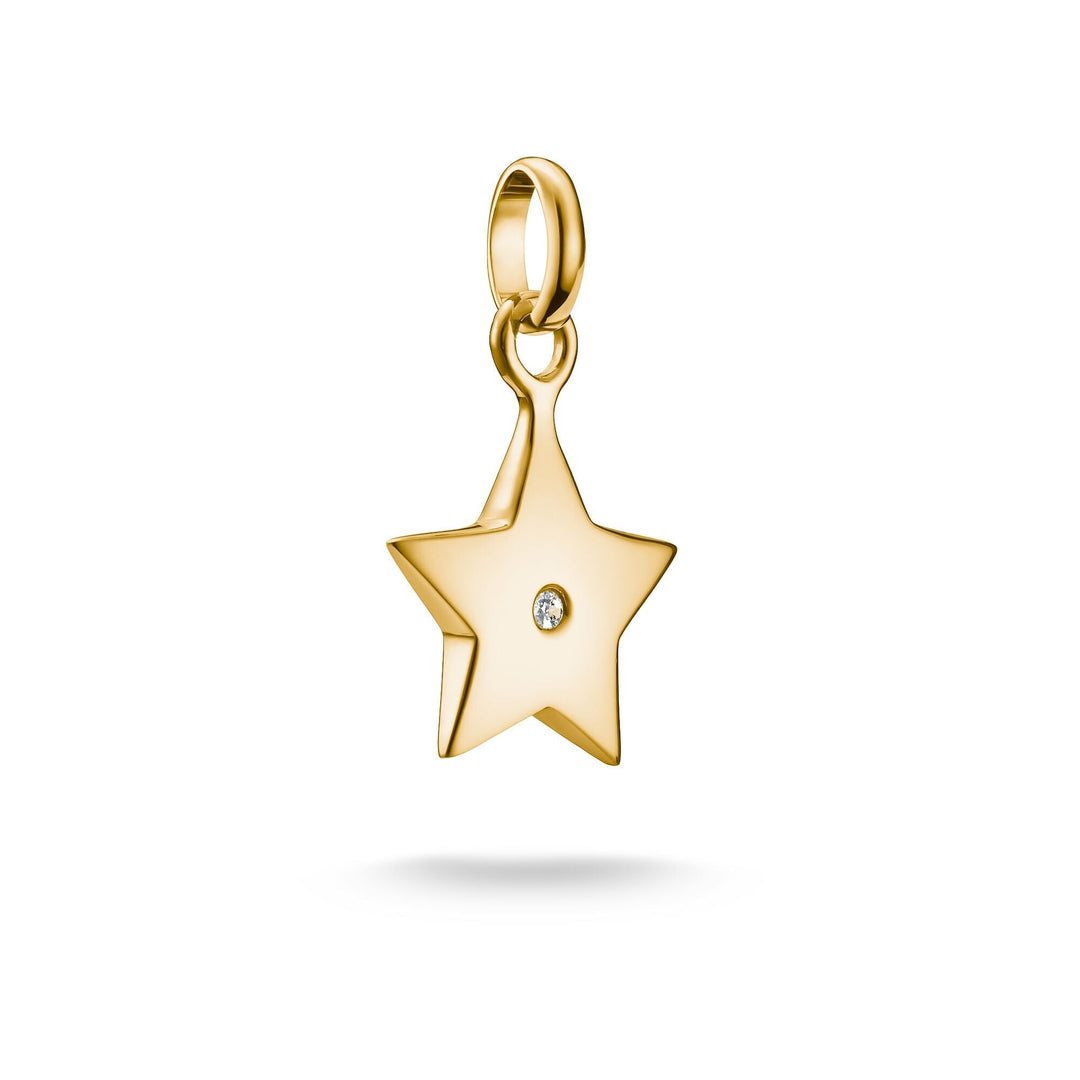 THOMAS SABO Connect Charm star with white stone in Gold