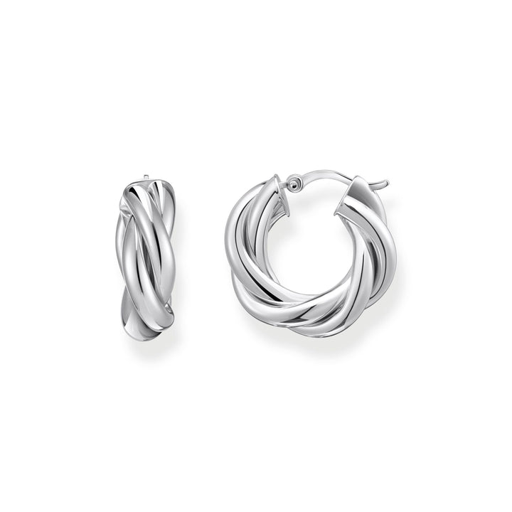 THOMAS SABO HOOP EARRINGS in Intertwined Design Silver