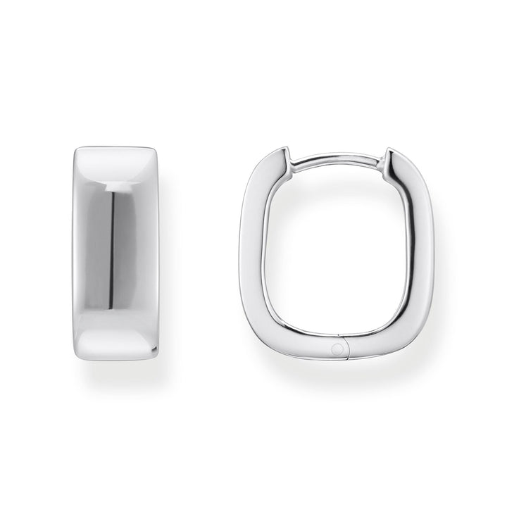 THOMAS SABO Hoop earrings in angular shape Medium