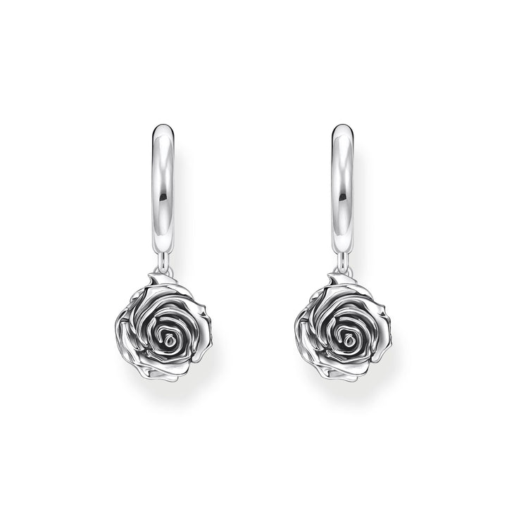 THOMAS SABO Midnight Rose hoop earrings