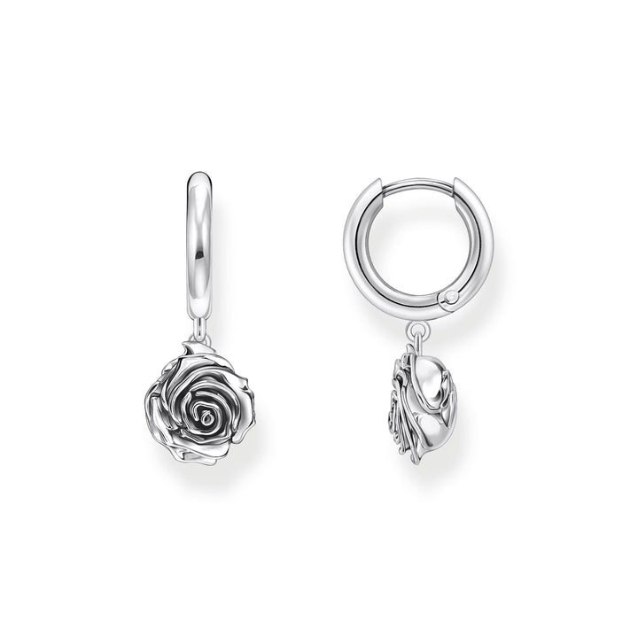 THOMAS SABO Midnight Rose hoop earrings
