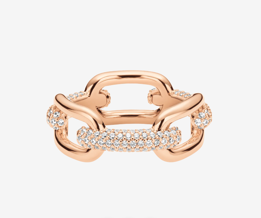 DANIEL WELLINGTON Crystal Link Ring Rose Gold