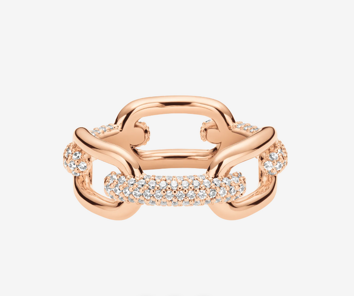 DANIEL WELLINGTON Crystal Link Ring Rose Gold