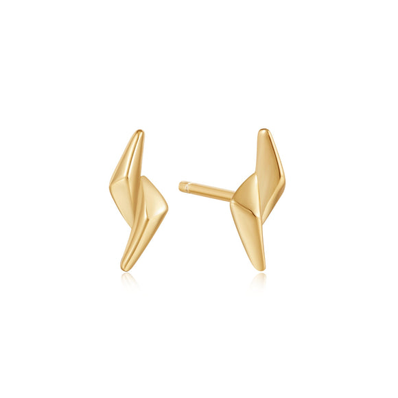 Ania Haie Gold Double Spike Stud Earrings E051-02G
