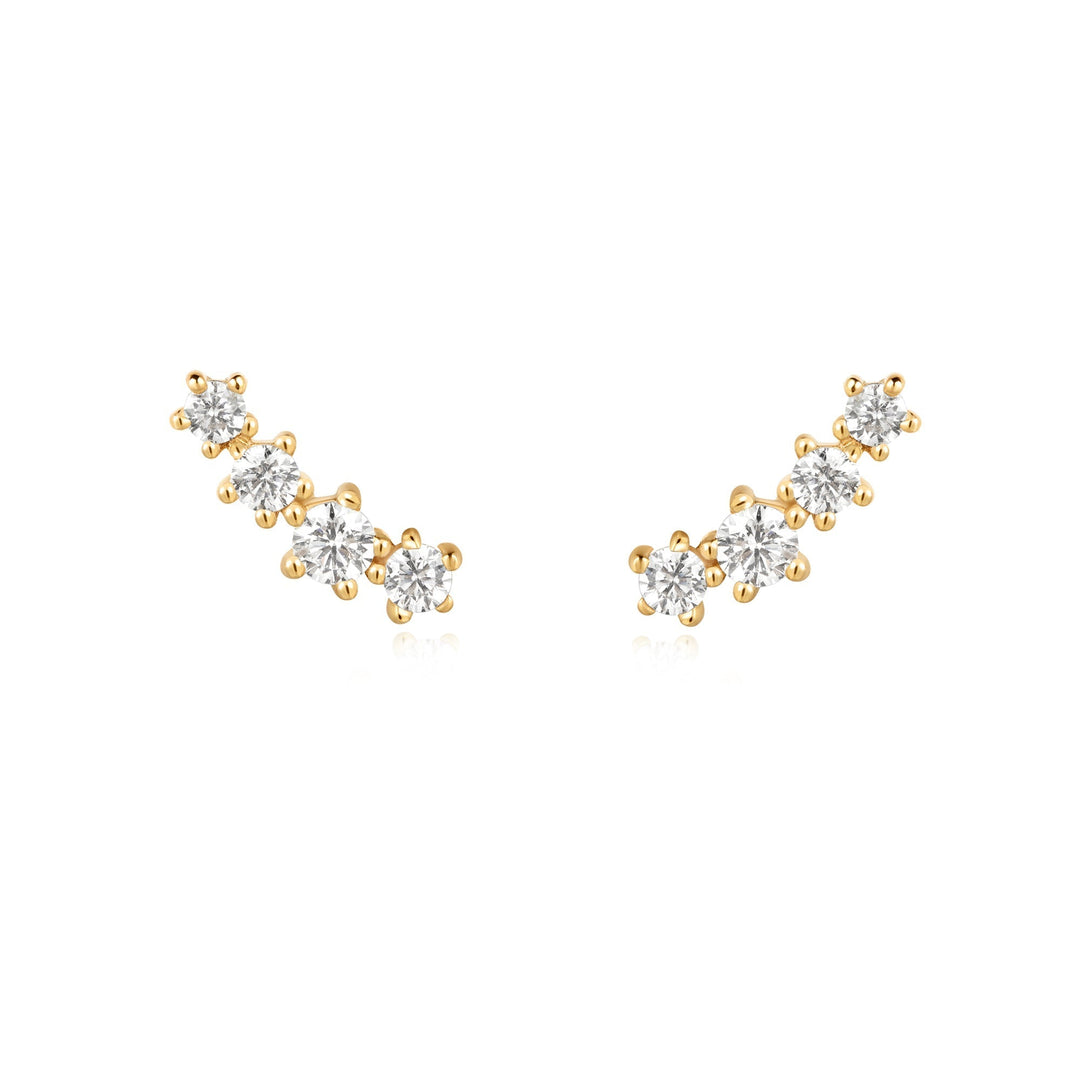 Ania Haie Gold Sparkle Climber Studs E056-02G