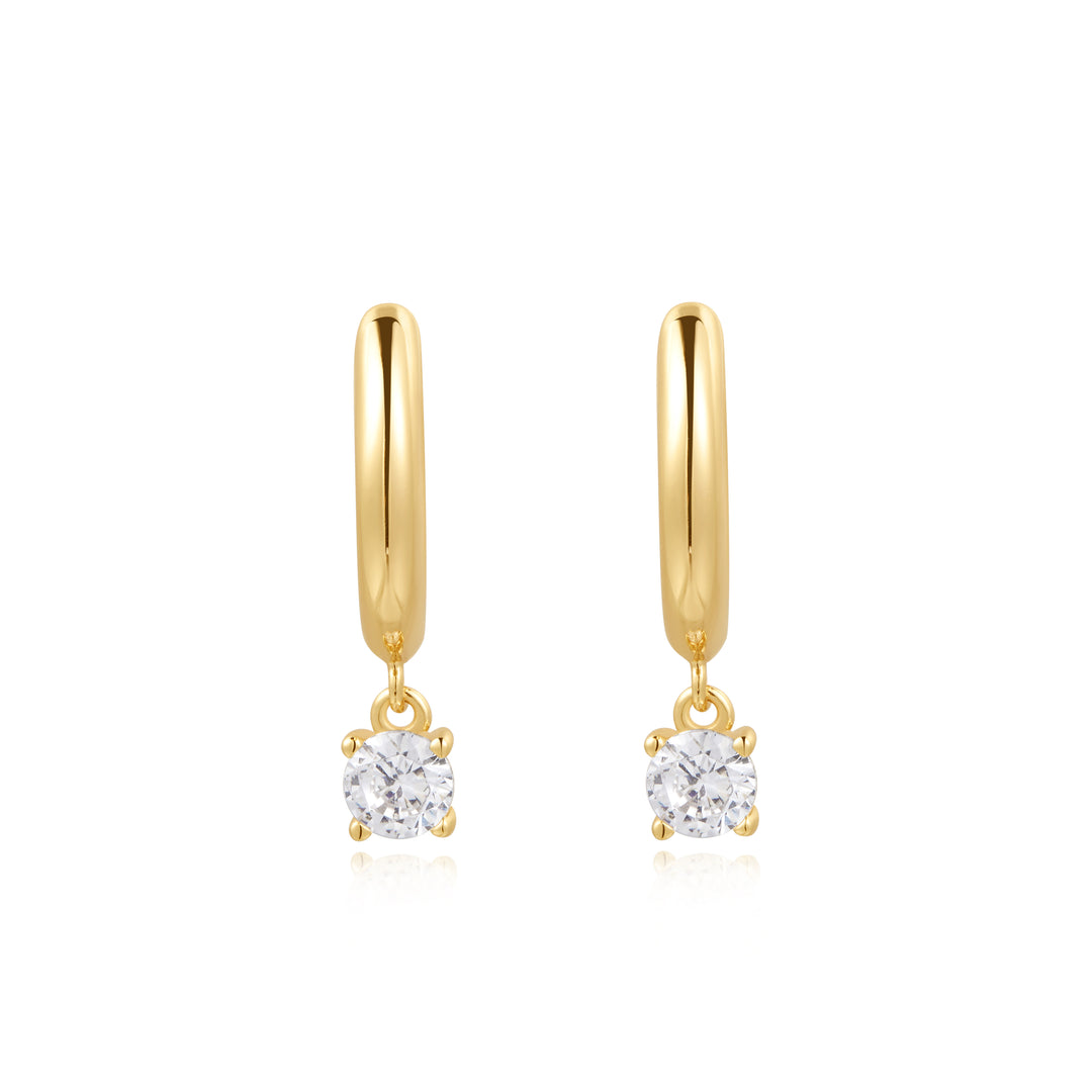 Ania Haie Gold Drop Solitaire Huggies E061-08G