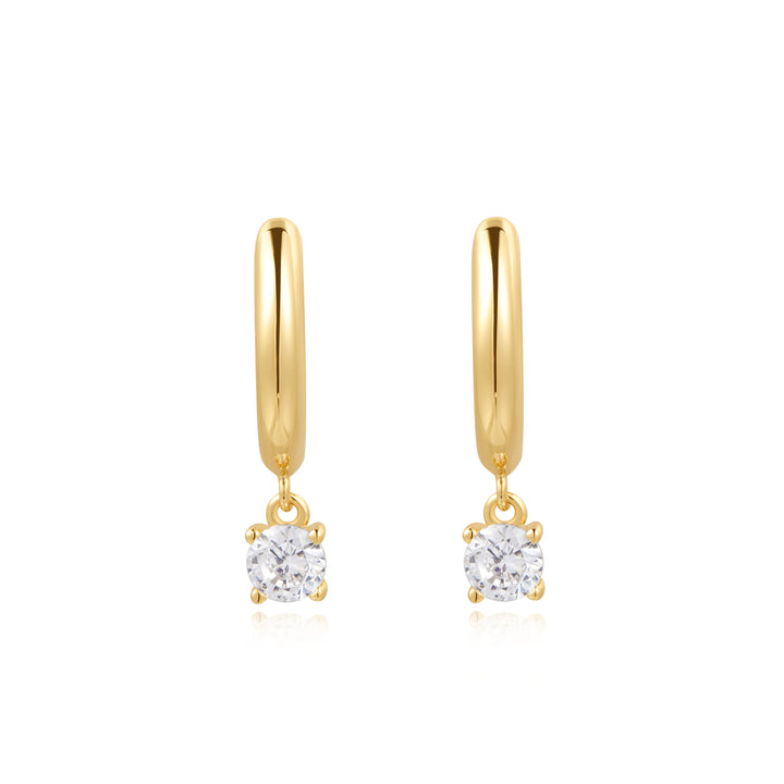 Ania Haie Gold Drop Solitaire Huggies E061-08G