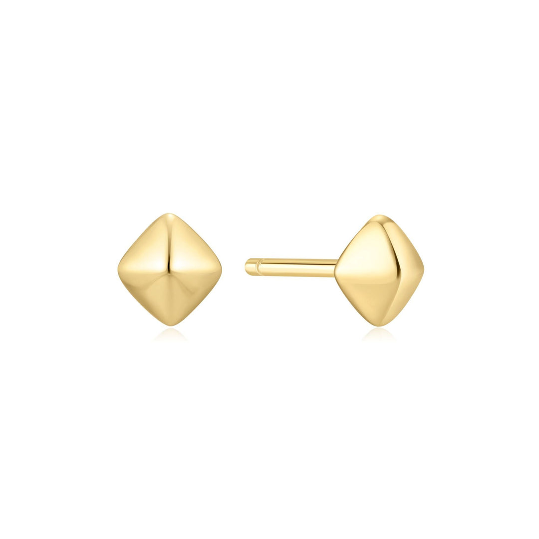 Ania Haie Gold Pyramid Glam Stud Earrings