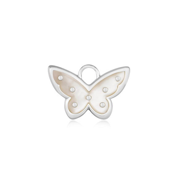 Ania Haie Silver Mother Of Pearl Butterfly Earring Charm EC055-04H