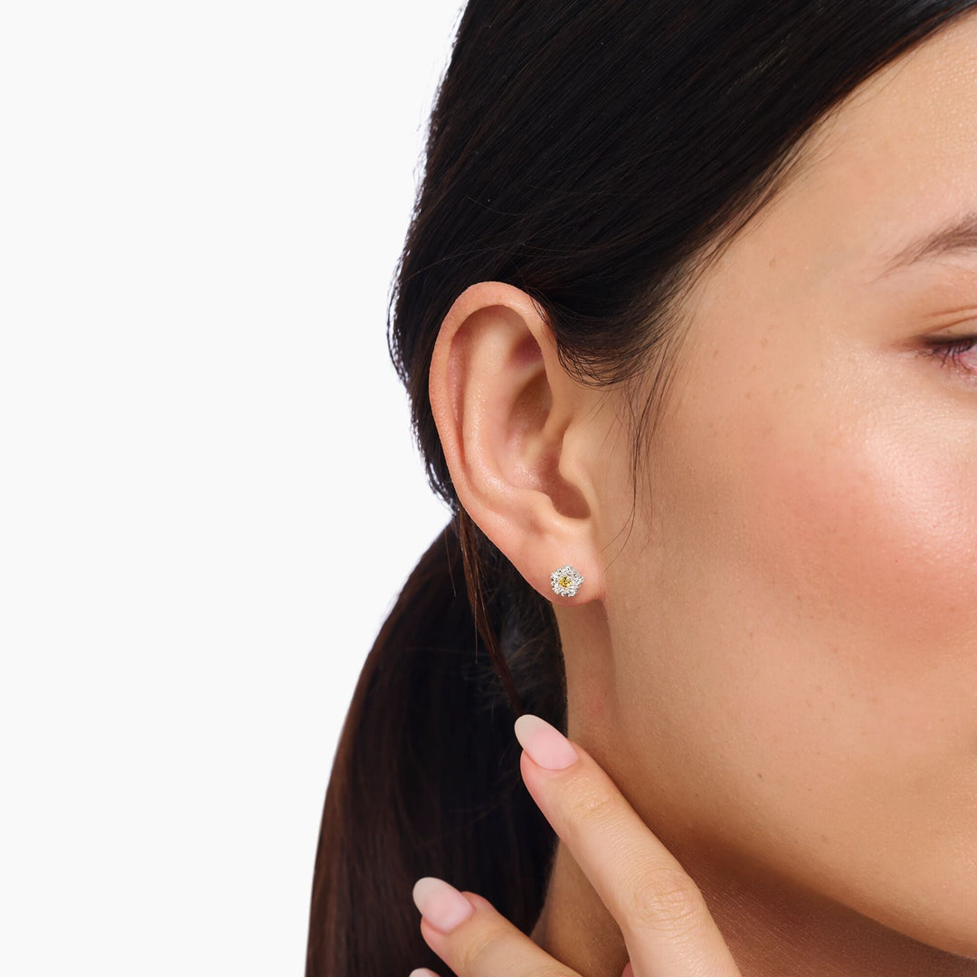 THOMAS SABO Lovely Daisy Small Ear Studs Silver