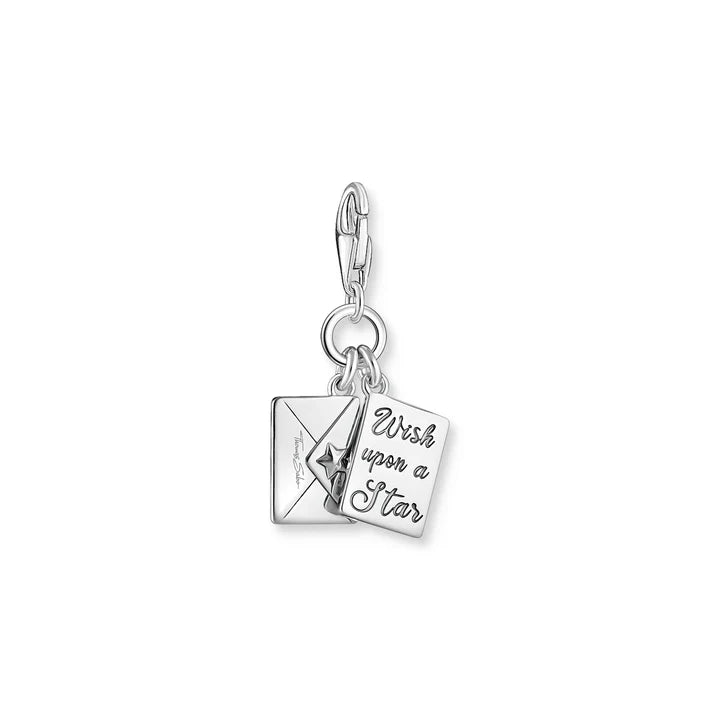 THOMAS SABO Silver Blackened Wish Upon A Star Letter Charm CC2061