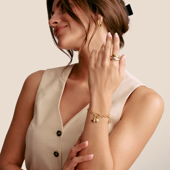 THOMAS SABO Connect Charm gold heart with star