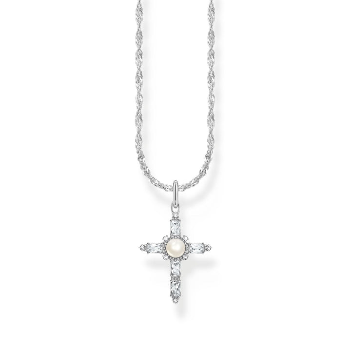 THOMAS SABO Romance Necklace with white cross pendant