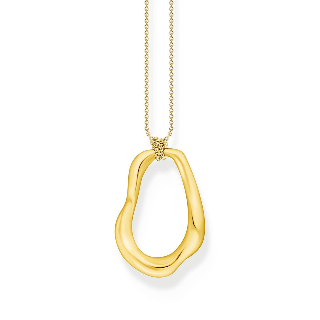 THOMAS SABO Necklace with Wavy Pendant in Gold