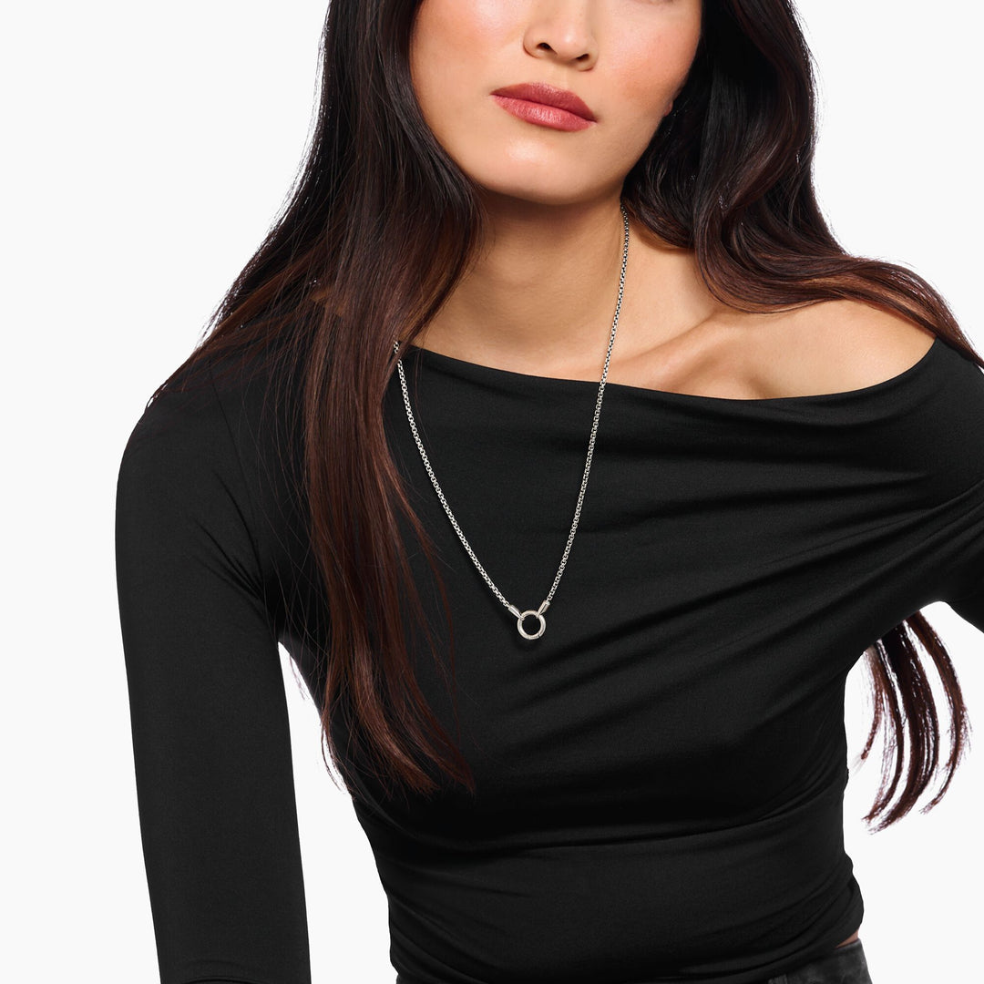 THOMAS SABO Fine Venetian chain in blackened 925 silver