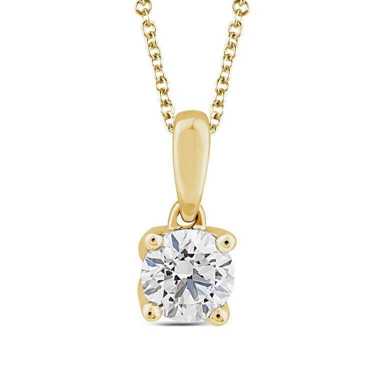 0.50ct Lab Grown Diamond Necklace in 9K Yellow Gold