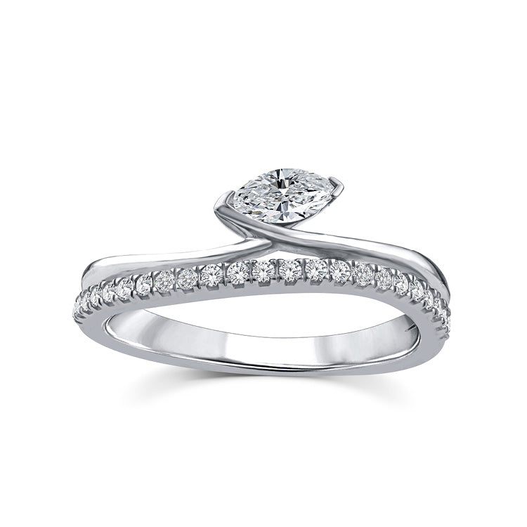 0.33ct Lab Grown Diamond Ring in 9K White Gold