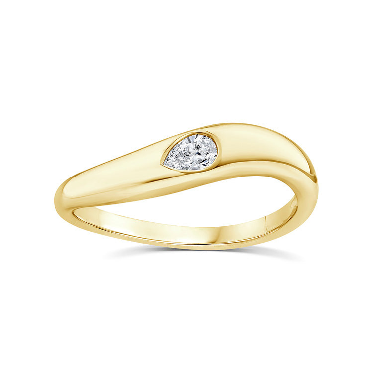 0.12ct Lab Grown Diamond Ring in 9K Yellow Gold