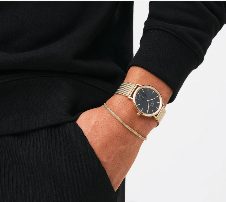 DANIEL WELLINGTON Perfect Pair Mesh Bracelet Evergold Thick
