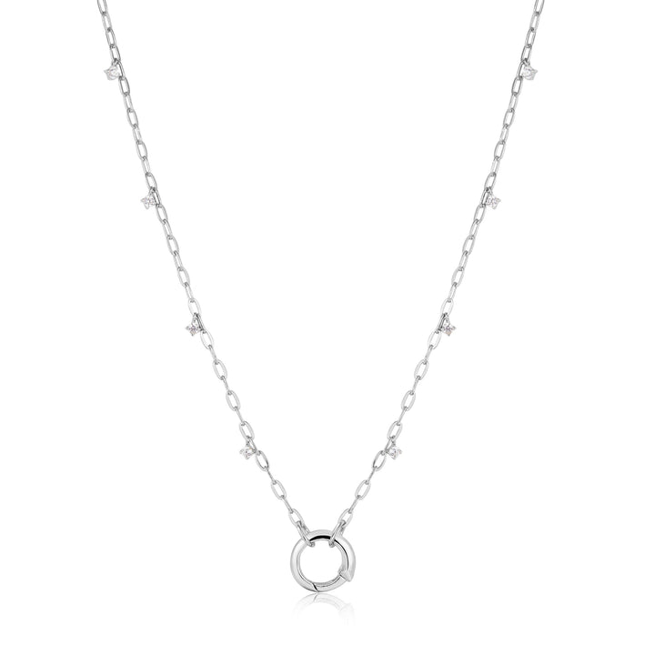 Ania Haie Silver Shimmer Chain Charm Connector Necklace N052-07H