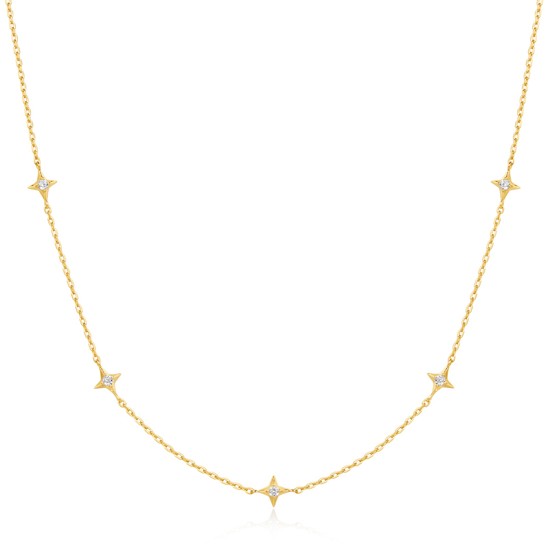 Ania Haie Gold Stars Station Necklace N061-04G
