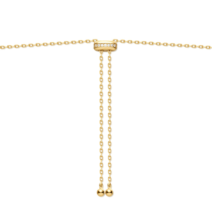 Ania Haie Gold Bezel Cubic Zirconia Station Necklace