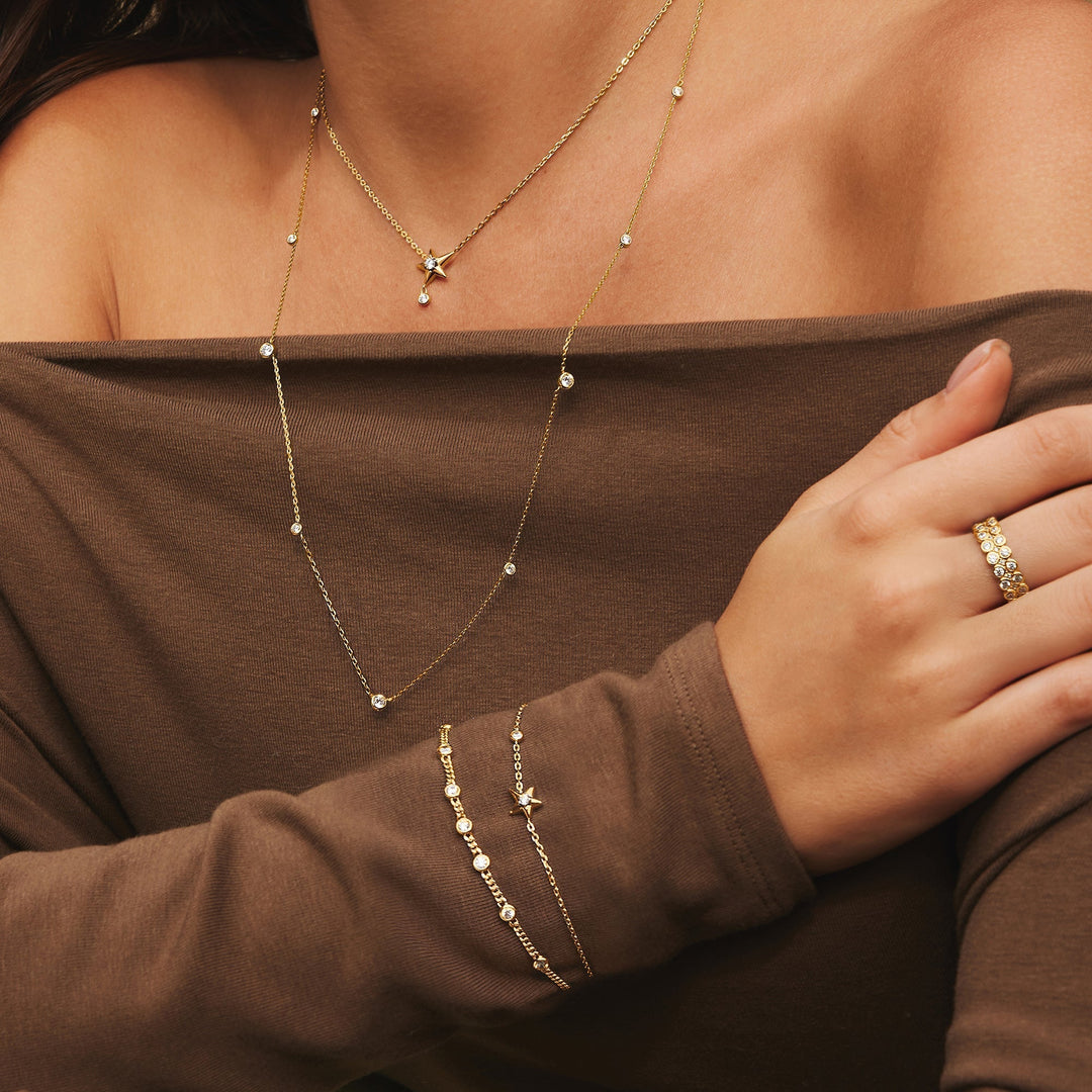 Ania Haie Gold Sparkling Star Bracelet