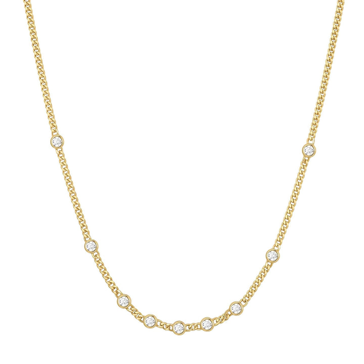 Ania Haie Gold Multi Station Round Stone Chain Necklace