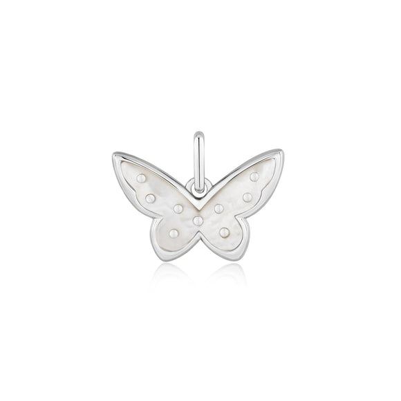 Ania Haie Silver Mother Of Pearl Butterfly Charm Pendant NC055-07H