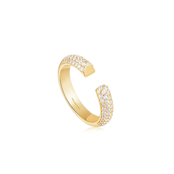 Ania Haie Gold Pave Adjustable Ring R051-01G