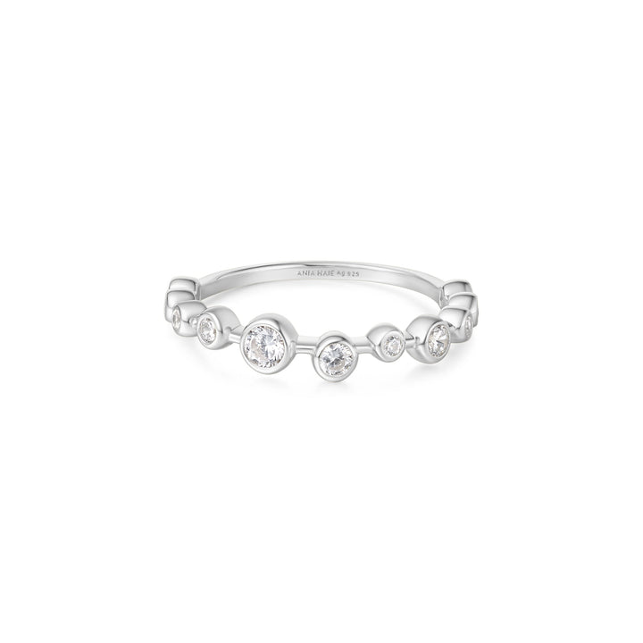 Ania Haie Silver Bezel Cubic Zirconia Zig-Zag Ring