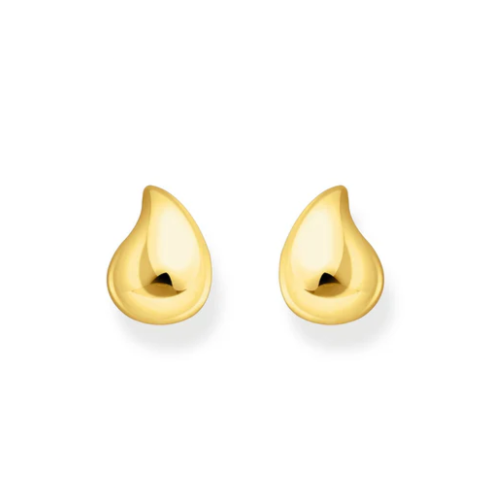 Ear studs in organic shape gold TH2303Y
