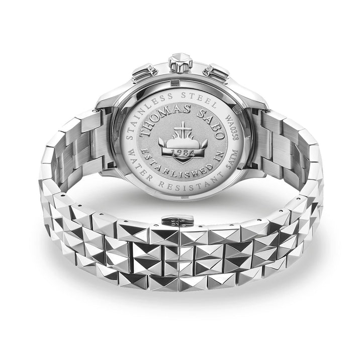 Thomas Sabo MEN'S WATCH REBEL AT HEART CHRONOGRAPH SILVER BLACK TWA0358