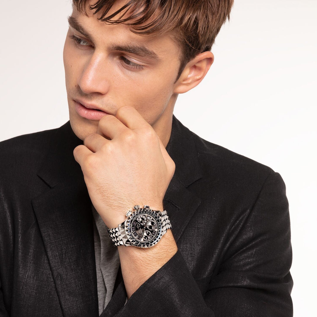 Thomas Sabo MEN'S WATCH REBEL AT HEART CHRONOGRAPH SILVER BLACK TWA0358
