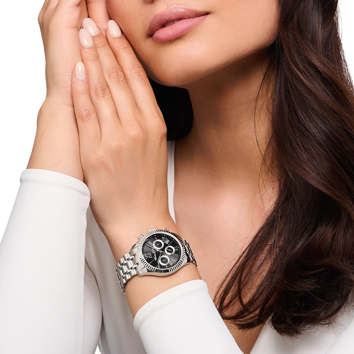 THOMAS SABO Divine Chrono Watch with Dial in Black TWA0396