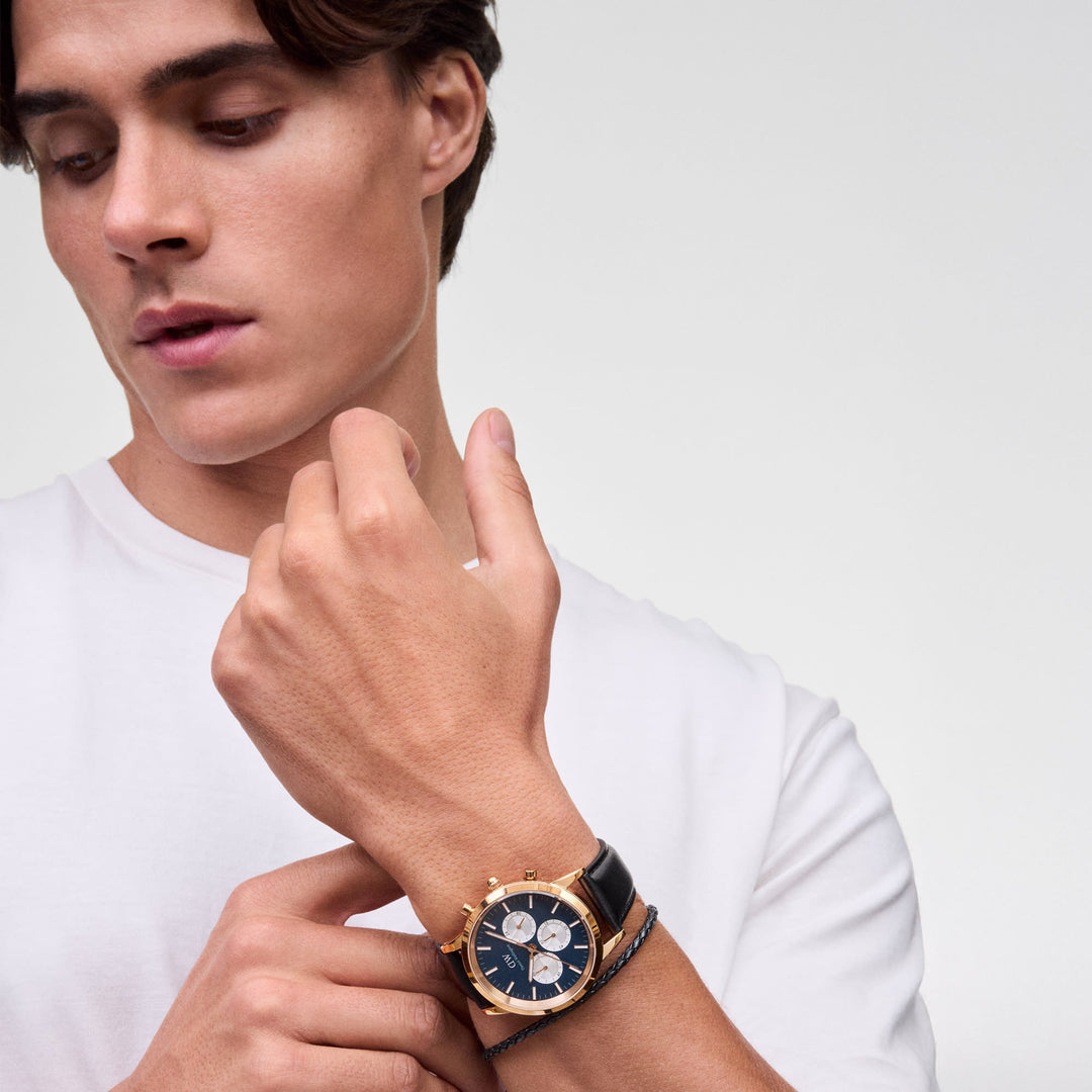 Daniel Wellington Iconic Chronograph Sheffield Arctic Panda Rose Gold