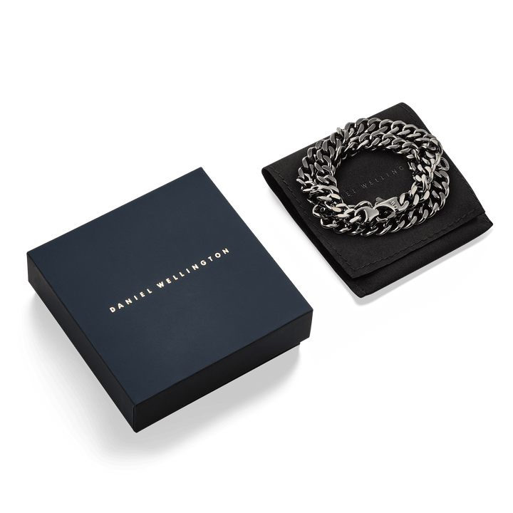 Daniel Wellington Ellipse Cuban Chain Necklace Graphite