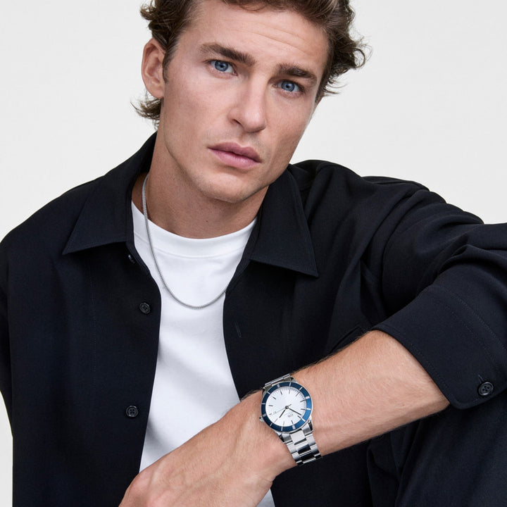 Daniel Wellington Iconic Paradigma Link Blue Bezel Watch